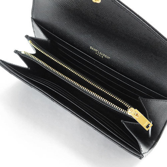 Saint Laurent Long Wallet Monogram Quilted Black - Picture 5 of 6